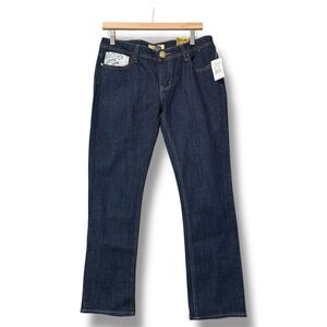 Lot 29 Women's Bootcut Jeans M Blue Dark‎ Wash Graphic Pockets Y2K Grunge Skater